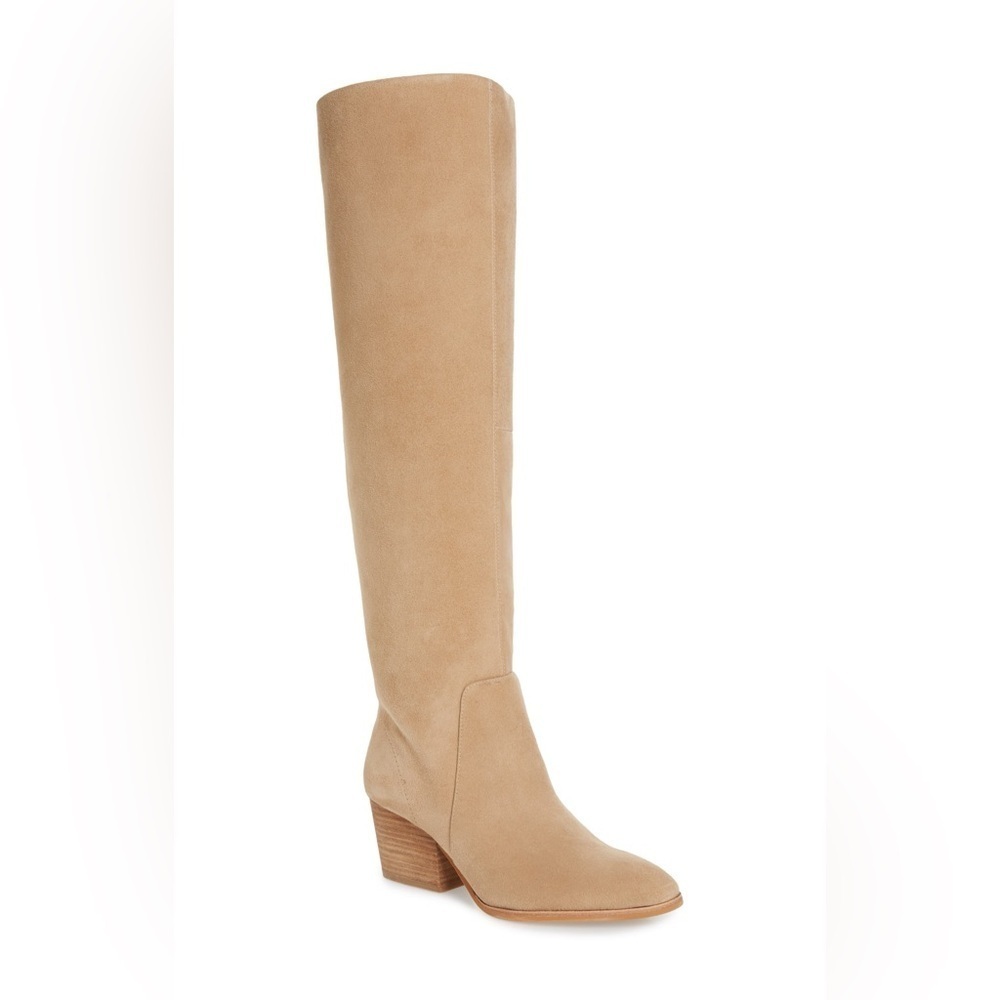 Vince Camuto Nestel Knee High Boot Suede Tan sz 8.5